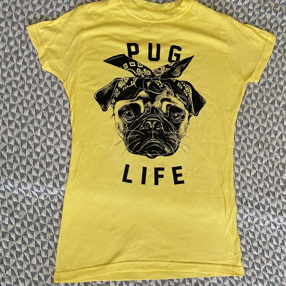 Fitted Tshirt Pug Dog NWOT
